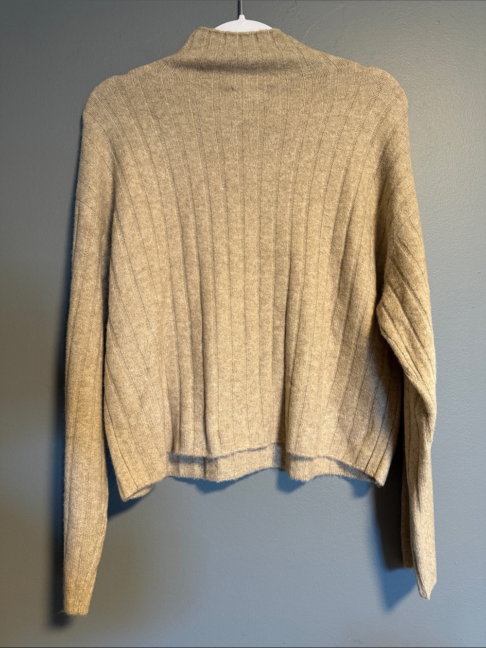 Universal Thread Beige Ribbed Mock Neck Sweater - Picture 3 of 4
